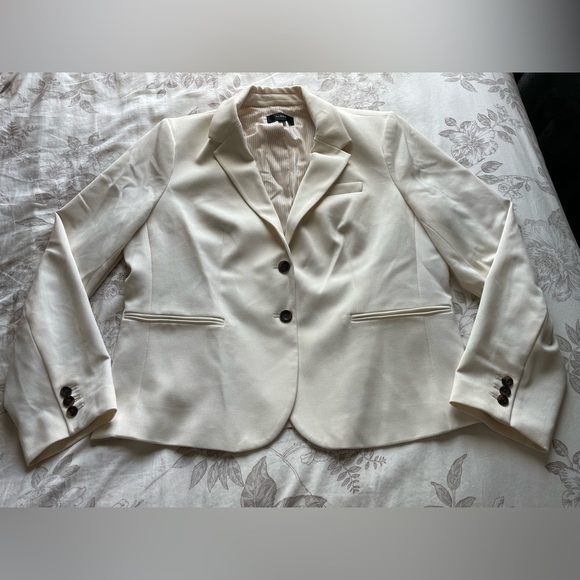 J Crew Schoolboy Blazer XL Cream Ecru Office Classic Minimalist Neutral K2899 - Picture 11 of 11
